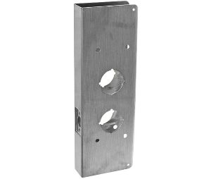 Don-Jo 16-S-CW Wrap Around Plate, 22 Ga. Stainless Steel, 5 in. x 15 in., Satin Stainless Steel