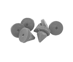 Don-Jo DON1608 Door Silencer for Metal Frame, Gray Rubber