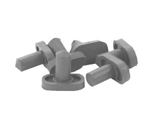 Don-Jo 1609-DON-JO Door Silencer for Wood Frame,Gray Rubber