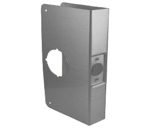 Don-Jo 2-CW S Satin Stainless Steel Wrap-Around Plate 4" x 9"