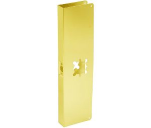 Don-Jo 20-PB-2-CW Wrap Around Plate, 22 Ga. Steel, 5-3/4 in. x 20 in., Bright Brass