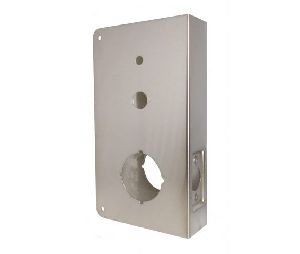 Don-Jo 21-S-CW Wrap Around Plate, 22 Ga. Stainless Steel, 5 in. x 9 in., Satin Stainless Steel