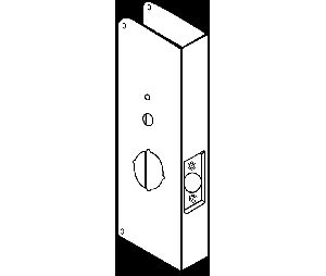 Don-Jo 22-PB-CW Wrap Around Plate, 22 Ga. Steel, 5 in. x 15 in., Bright Brass