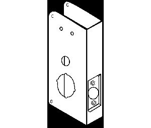 Don-Jo 23-S-CW Wrap Around Plate, 22 Ga. Stainless Steel, 5 in. x 9 in., Satin Stainless Steel