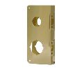 Don-Jo 264-PB-CW Wrap Around Plate, 22 Ga. Steel, 4 in. x 9 in., Bright Brass