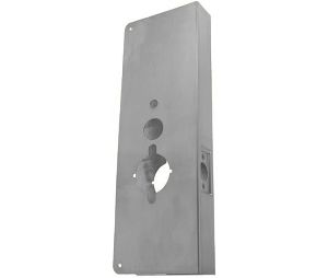 Don-Jo 28-S-CW Wrap Around Plate, 22 Ga. Stainless Steel, 5 in. x 15 in., Satin Stainless Steel