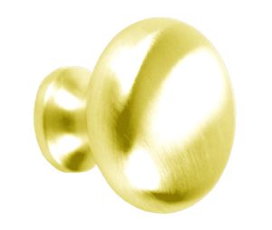Don-Jo 54 605 Don-Jo 54 605 1-1/4" Round Cabinet Knob - Bright Brass Finish