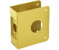 Don-Jo 6-PB-CW Wrap Around Plate, 22 Ga. Steel, 4 in. x 4-1/2 in., Bright Brass