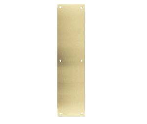 Don-Jo 71416 606 4" x 16" Push Plate Satin Brass Finish