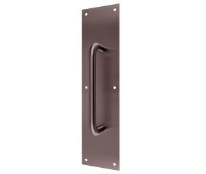 Don-Jo 7121 613 4" x 16" Pull Plate with 12" CTC 1" Round Pull - Oil Rubbed Bronze Finish