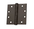 Don-Jo BB74545 640 4-1/2" x 4-1/2" Full Mortise Ball Bearing Square Corner Hinge - Oil Rubbed Bronze Finish