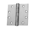 Don-Jo BB74545 651 4-1/2" x 4-1/2" Full Mortise Ball Bearing Square Corner Hinge - Bright Chrome Finish
