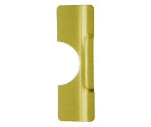 Don-Jo BLP-210 BP 3 1/4" x 10" Blank Latch Protector for Key in Lever Locks - Brass Plated