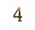 Don-Jo BN44 605 4" House Number # 4 Bright Brass Finish