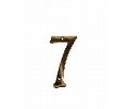 Don-Jo BN47 605 4" House Number # 7 Bright Brass Finish