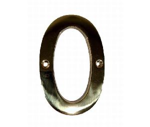 Don-Jo BN60 605 6" House Number # 0 Bright Brass Finish