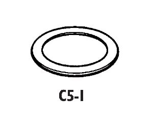 Don-Jo C51 CLEAR 1/16" Thick Plastic Cylinder Ring Clear Finish