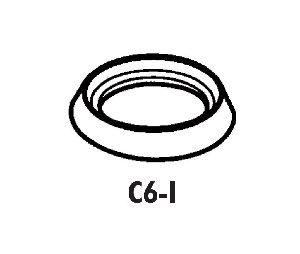 Don-Jo C61 BP 1/4" Thick Cylinder Guard Ring Brass Plated Finish