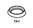 Don-Jo C61 BP 1/4" Thick Cylinder Guard Ring Brass Plated Finish