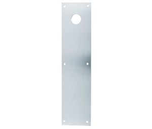 Don-Jo CFC70 629 3-1/2" x 15" Push Plate Cut for Cylinder Bright Stainless Steel Finish