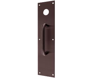 Don-Jo CFC7115 613 4" x 16" Push Plate with 15 Pull Cut for Cylinder Oil Rubbed Bronze Finish
