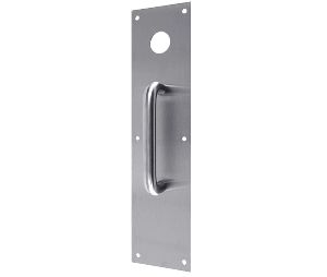 Don-Jo CFL7015 630 3-1/2" x 15" Push Plate with 15 Pull Cut for Lever Satin Stainless Steel Finish