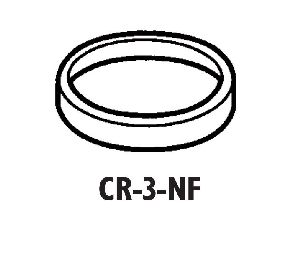 Don-Jo CR3NF CP Brass 1-1/8" Diameter 1/4" Thick Cylinder Ring Chrome Plated Finish