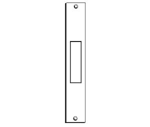 Don-Jo DBS386 DU 1-1/4" x 8" Conversion Plate with 86 Cut Out for Pair of Doors Dark Bronze Finish