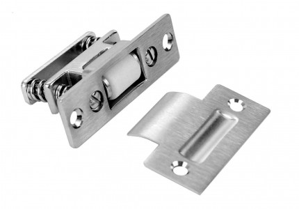 Don-Jo 1702 619 1" x 3-3/8" Roller Latch with T Strike - Satin Nickel Finish
