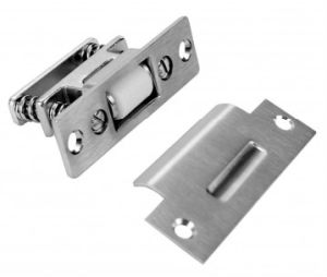 Don-Jo 1704 622 1" x 3-3/8" Roller Latch with ASA Strike - Black Finish