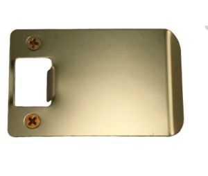 Don-Jo EL-103-605-RC 2-1/4" Full Lip Strike with 3" Extended Lip with Round Corners - Bright Brass Finish