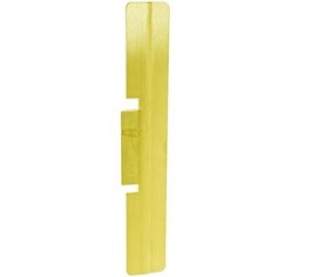 Don-Jo FLP-211 BP 1-3/4" x 11-1/4" Door Guard for Folger Adams Electric Strikes on Outswing Doors - Brass Plated Finish