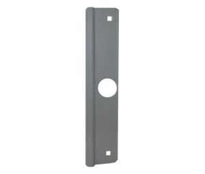 Don-Jo LP-312 SL 2-5/8" x 12" Adams Rite Cylinder Hole Latch Protector for Outswing Doors - Silver Coated Finish
