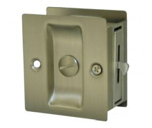 Don-Jo PDL-101 620 Square Privacy Pocket Door Lock - Antique Nickel Finish