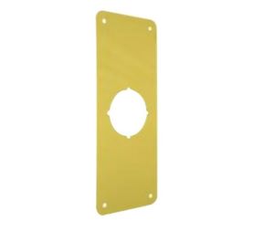 Don-Jo RP-13509 605 3-1/2" x 9" Remodeler Plate - Bright Brass Finish