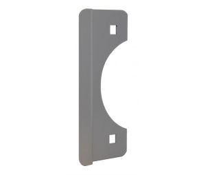 Don-Jo SLP-206 SL 2-5/8" x 6" Short Latch Protector for Outswing Doors - Silver Coated Finish