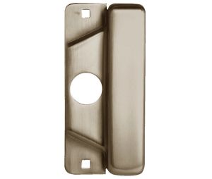 Don-Jo ELP-208P-EBF DU 3-1/2" x 8" Blank Latch Protector Plate for Electric Strike with EBF Fasteners - Duro Coated Finish