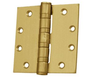 Don-Jo HWBB74545 633 4-1/2" x 4-1/2" Full Mortise Ball Bearing Hinge - Satin Brass Finish