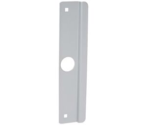 Don-Jo LP-312P-EBF SL 2 5/8" x 12" Adams Rite Blank Latch Protector for Outswing Doors with EBF Fasteners - Silver Coated Finish