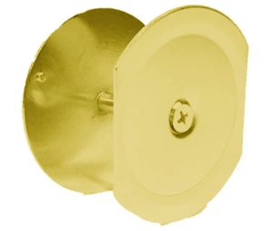 Don-Jo PDF-161 BP Hole Filler Plate to Cover 2-1/8" Hole Under a Rim Panic Device - Brass Plated Finish