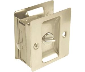 Don-Jo PDL-101 619 Satin Nickel Pocket Door Lock  