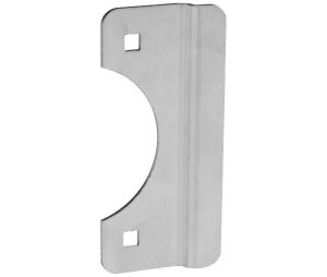 Don-Jo SLP-206-EBF SL 2-5/8" x 6" Short Latch Protector for Outswing Doors with EBF Fasteners - Silver Coated Finish
