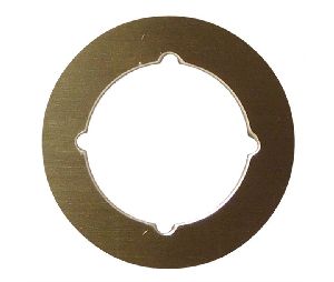 Don-Jo SP135 619 3-1/2" Scar Plate with 2-1/8" Hole and Through Bolt Knotches Antique Nickel Finish