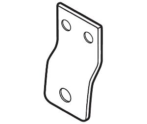 Don-Jo TB-215 Edge Tab, 1 in. x 1-1/2 in., 1/8 in. Offset, Raw Steel