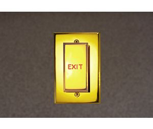 Dortronics W5286-P25 5286 Series Single Gang Push Plate Switch, 1-1/2" Wide Push Plate, 3" Wide Back Plate