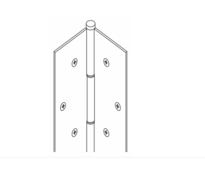 Markar FM-100-7FT-2IN-B 100 Series Continuous Hinge, 7 Feet 2 Inches, Edge Mount, Aluminum, Pin And Barrel, Dark Bronze