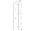 Markar FM-3500-7FT-MP-PC-2 3500 Series Continuous Hinge, 7 Feet, Edge Mount, Security, Pin And Barrel, White Powder Coat