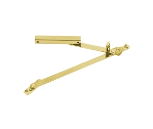 Glynn Johnson 816H-US4 Heavy Duty Surface Overhead Hold Open, Size 6, Satin Brass