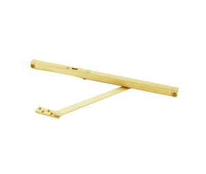 Glynn Johnson 904S-US3-J Heavy Duty Surface Overhead Stop Only, Size 4, Angle Jamb Bracket, Bright Brass