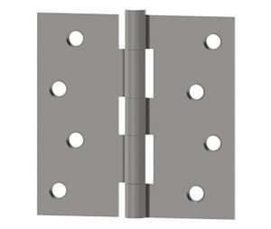 Hager 1541-4X4-US26 Full Mortise Plain Bearing Residential Hinge, 4" x 4", Brass, 5 Knuckle, Bright Chrome